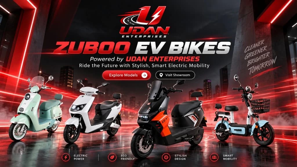 ZUBOO EV BIKES Powered by UDAN ENTERPRISES - Ride the Future with Stylish, Smart Electric Mobility
